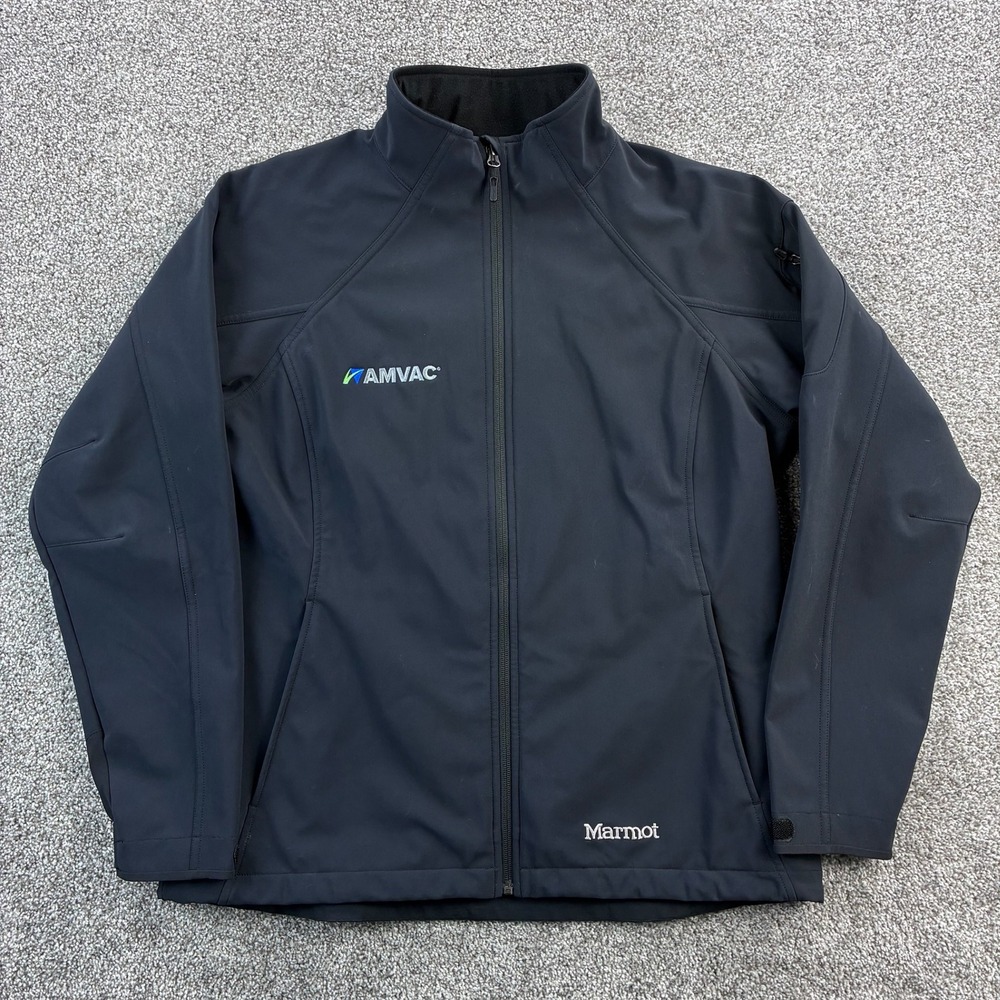 Marmot Softshell Jacket Women's XL Black Full Zip Windbreaker Outdoors Hiking